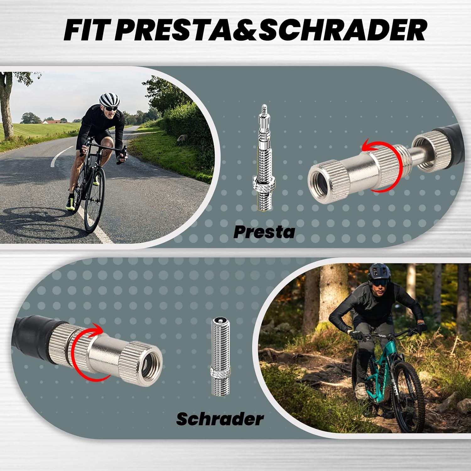 Shock Pump for Mountain Bike, High Pressure 300 Psi for Front Fork and Rear Bicycle Suspension Air Pump with Gauge Fits Schrader & Presta Tire Valve