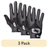 (3 Pack) , Epic Football Receiver Gloves, Adult, L/XL, Black