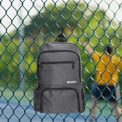 Tennis Bag Tennis Backpack Pickleball Bag Tennis Bags for Men Black with a Ventilated Shoes Compartment and 2 Extra Drawstring Bags (Grey)