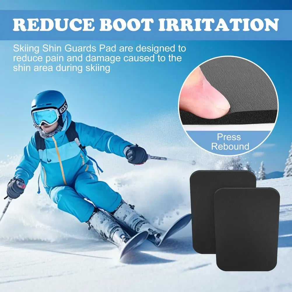 Ski Shin Pads - Cushioned Inserts for Ski Boots, Protective Shin Guards for Skiing &amp; Snowboarding, Comfortable Shock Absorption