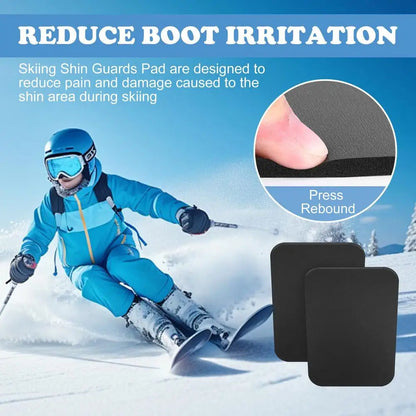 Ski Shin Pads - Cushioned Inserts for Ski Boots, Protective Shin Guards for Skiing &amp; Snowboarding, Comfortable Shock Absorption