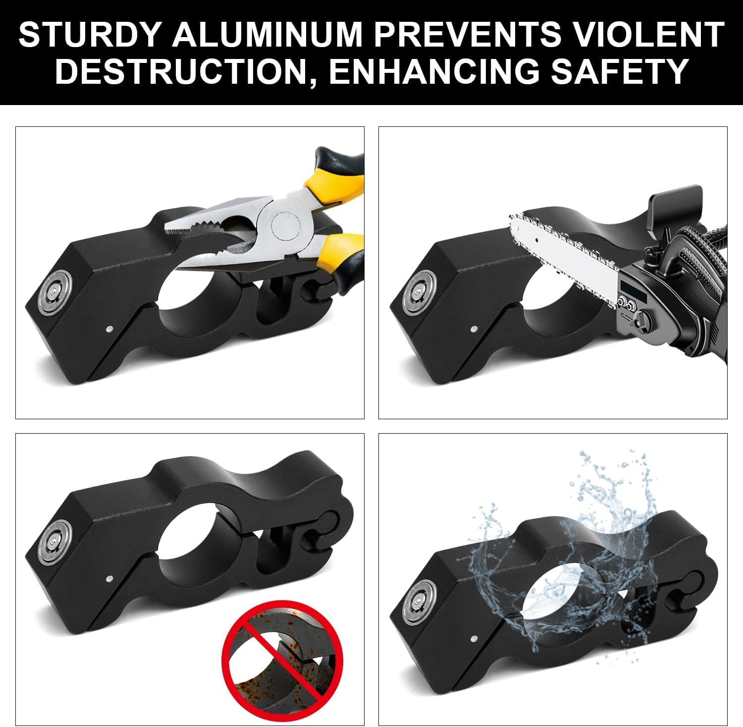 Heavy Duty anti Theft Helmet, Brake and Handlebar, Universal for Motorcycles, Atvs, Dirt Bikes, Mopeds, Scooters | Dirt Bike, Moped, Scooter, ATV Accessories