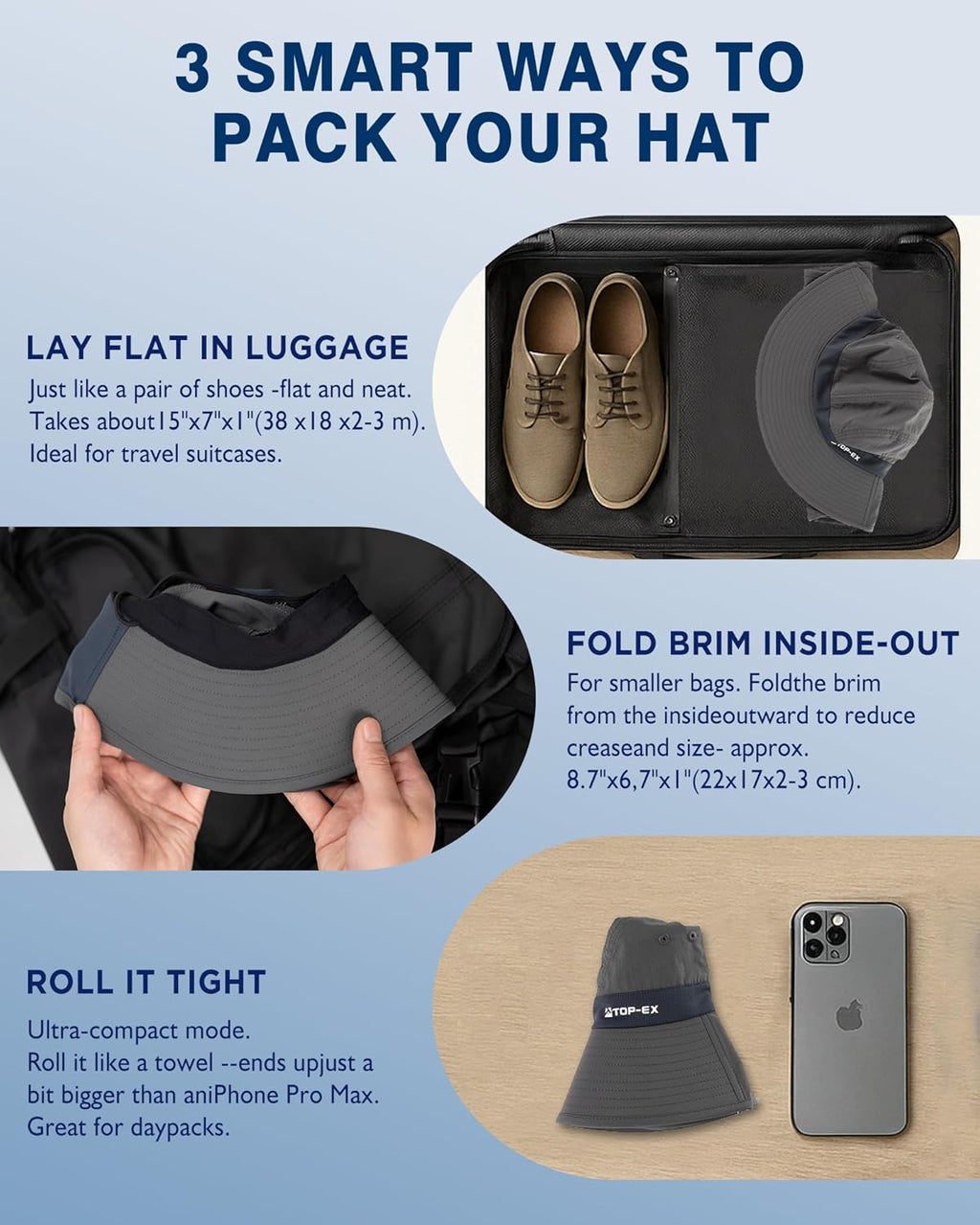 UPF 50+ Cooling Wide Brim Sun Hat for Men with Neck Flap, Packable | Uvcoolix™ Cooling Needs No Water; 3.1 in Rollable Shape-Holding Brim, 9.4 in Neck Coverage, Six Mesh Eyelets, Secure Fit