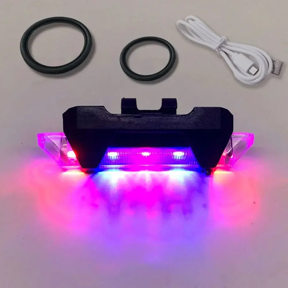 USB Rechargeable City Mountain Bike Bicycle Light Waterproof Colorful Bike Light Flashing Safety Lights Bicycle Lights