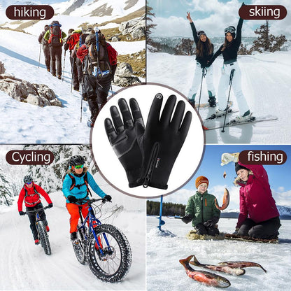 Winter Cycling Gloves Touch Screen Windproof Warm Anti-Slip Gloves for Men Women