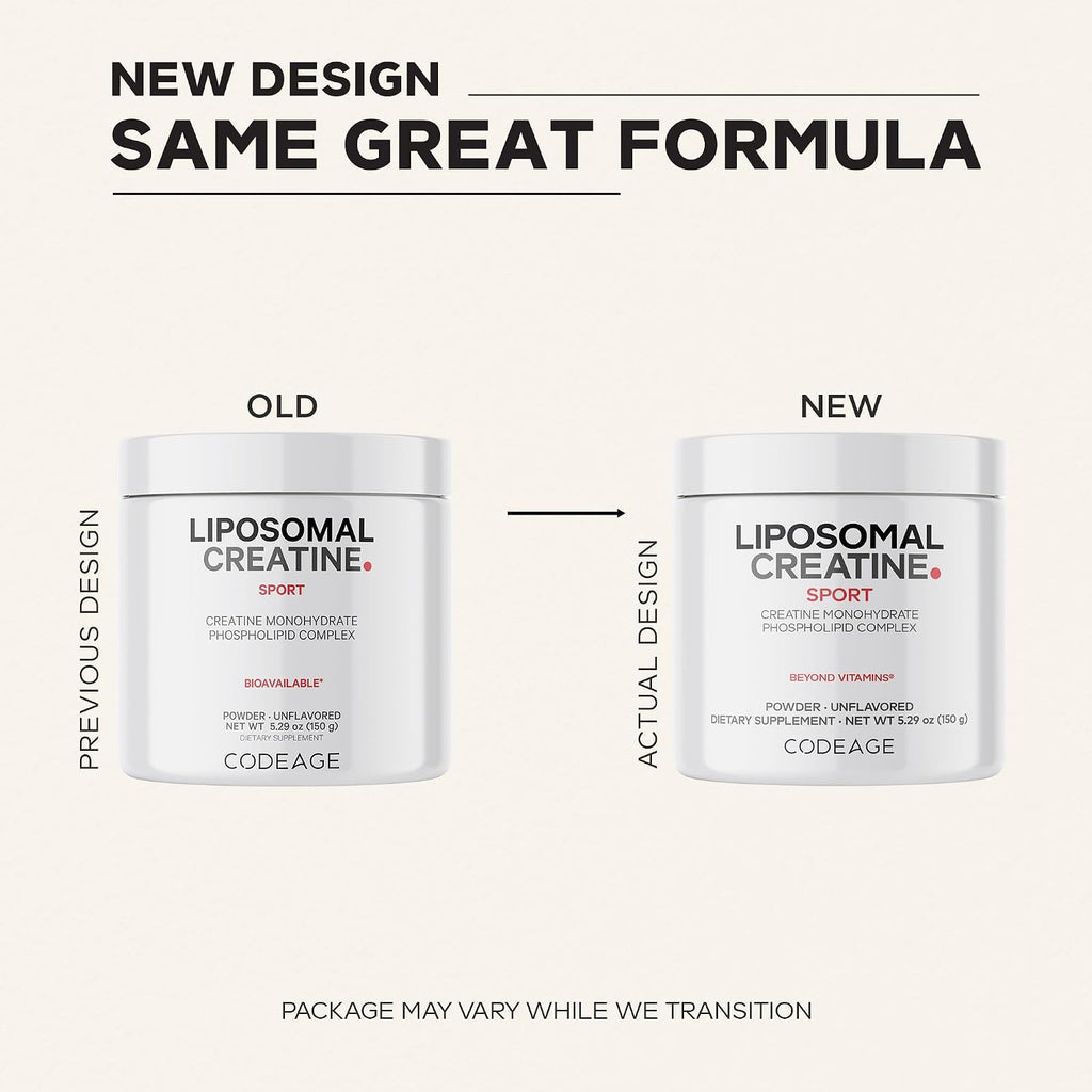 Liposomal Creatine Powder Supplement, Pure Creatine Monohydrate 5000Mg, Pre Workout & Post Workouts - Unflavored Creatine, Micronized Creatine Powder - Creatinine for Sports - 30 Servings