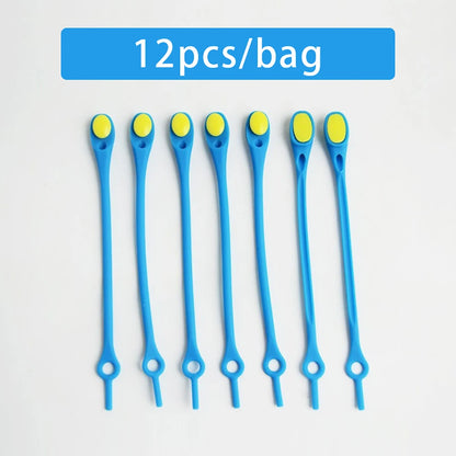 12Pcs Stretch Silicone Shoelaces No Tie Shoe Laces Elastic Laces Sneakers Adults Kids Lazy Shoelace for Shoes Rubber Zapatillas