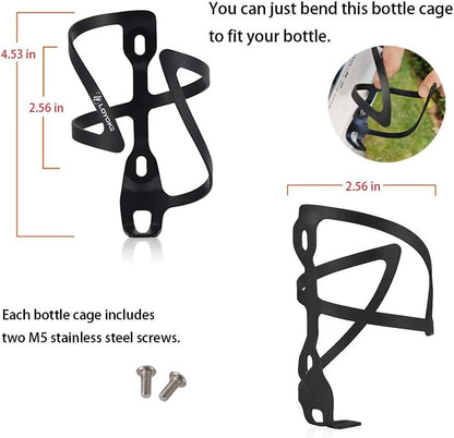 Bike Water Bottle Cage, Lightweight Aluminum Alloy Bike Water Bottle Holder Bicycle Cages Bike Drink Holder for Cycling Mountain Bike Road Bike