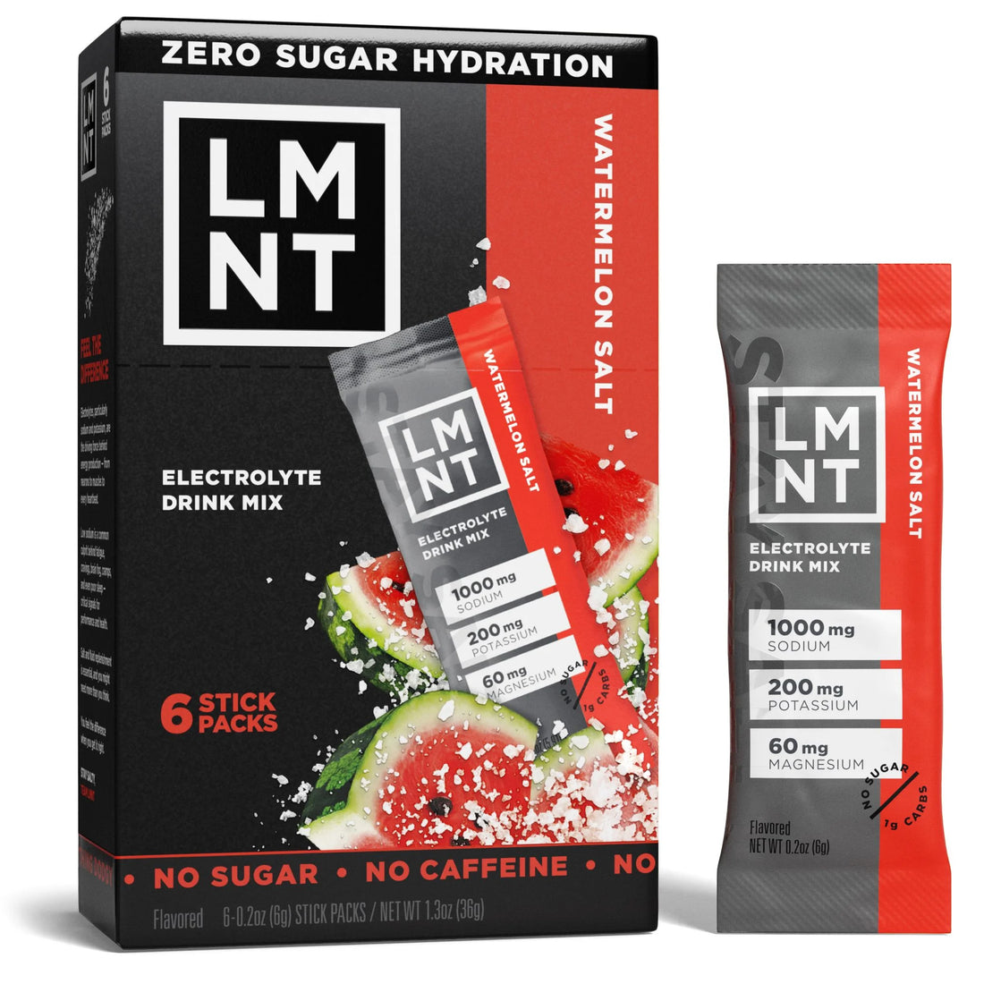 Zero Sugar Electrolyte Drink Mix - Watermelon - 6Ct