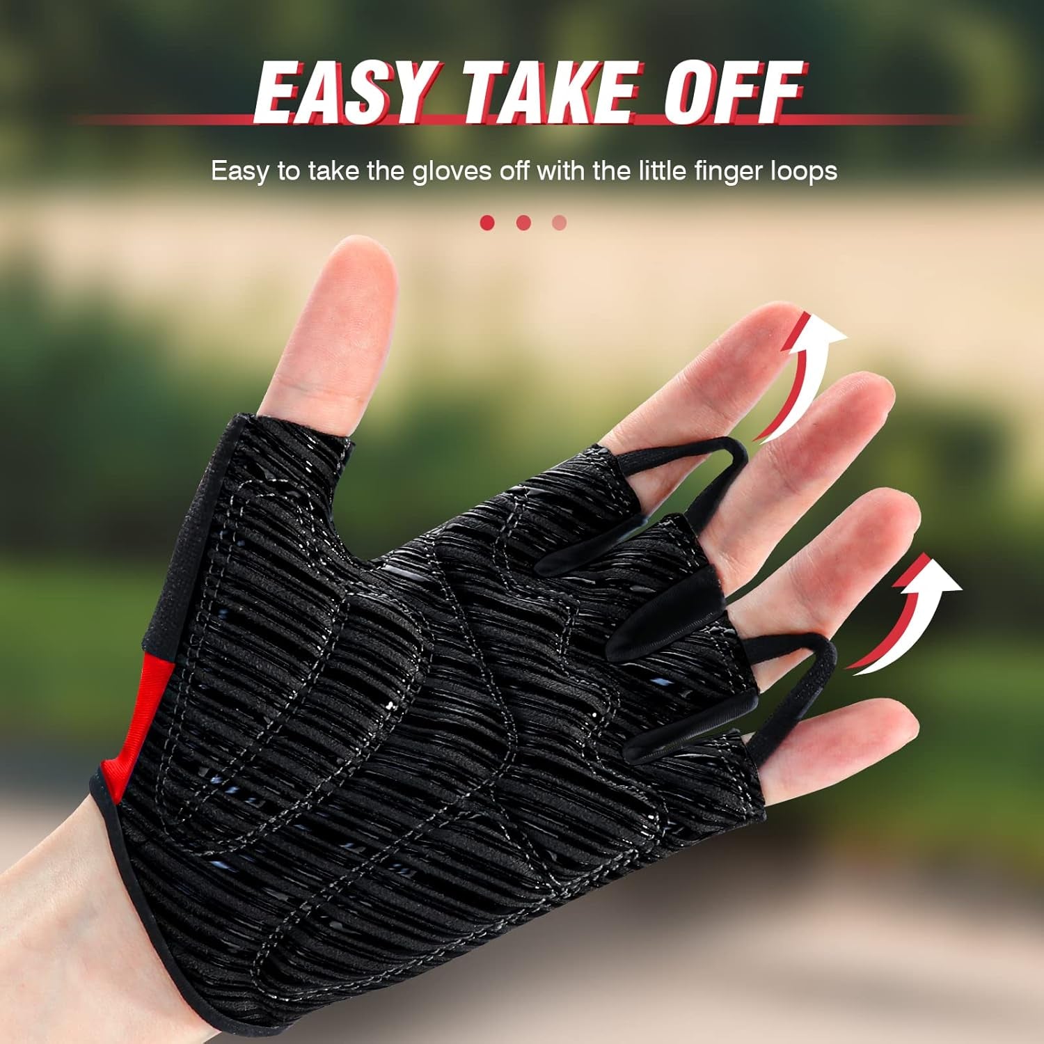 Bike Gloves Cycling Gloves Biking Gloves for Men Women with Anti-Slip Shock-Absorbing Pad,Light Weight,Nice Fit,Half Finger Bicycle Gloves