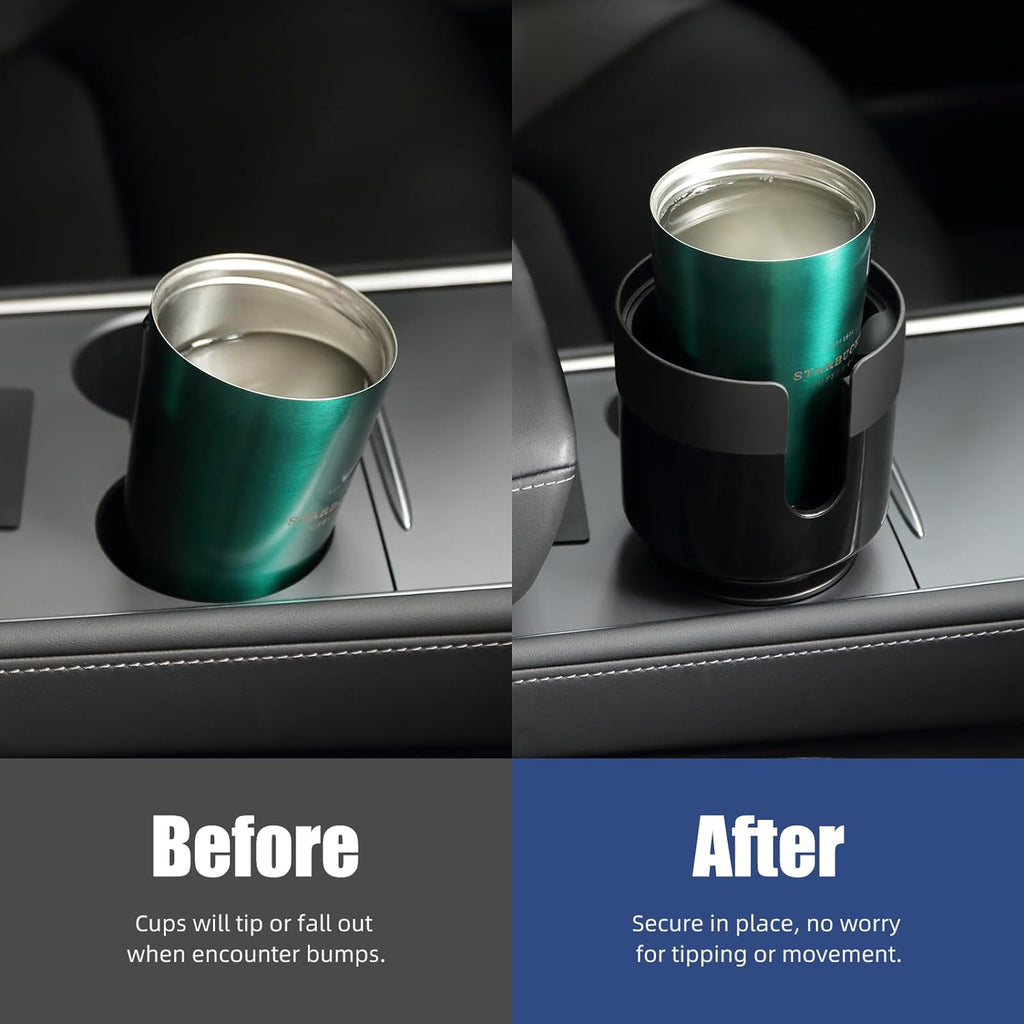 Car Cup Holder Expander, Extender for Car with Adjustable Base | Cup Holder Adapter, Fits Yeti 24/36/46Oz, Owala 12/24/40Oz, Large Bottles and Mugs in 3"-3.9" (16-40Oz)