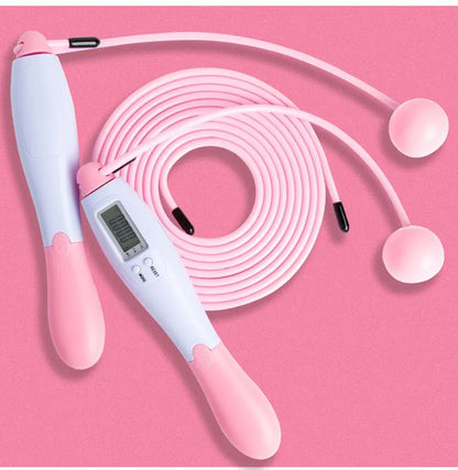 A Set of Multifunctional Electronic Counting Jump Ropes, Smart Wireless Balls, Dual-Purpose Indoor Cordless Jump Ropes, with the Ability to Switch between Corded and Cordless Freely