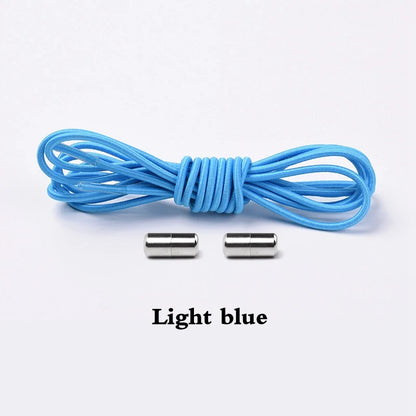 1Pair Elastic Shoelaces round No Tie Shoe Laces Sneakers Shoelace Kids Adult Elastic Laces One Size Fits All Shoes Dropshipping