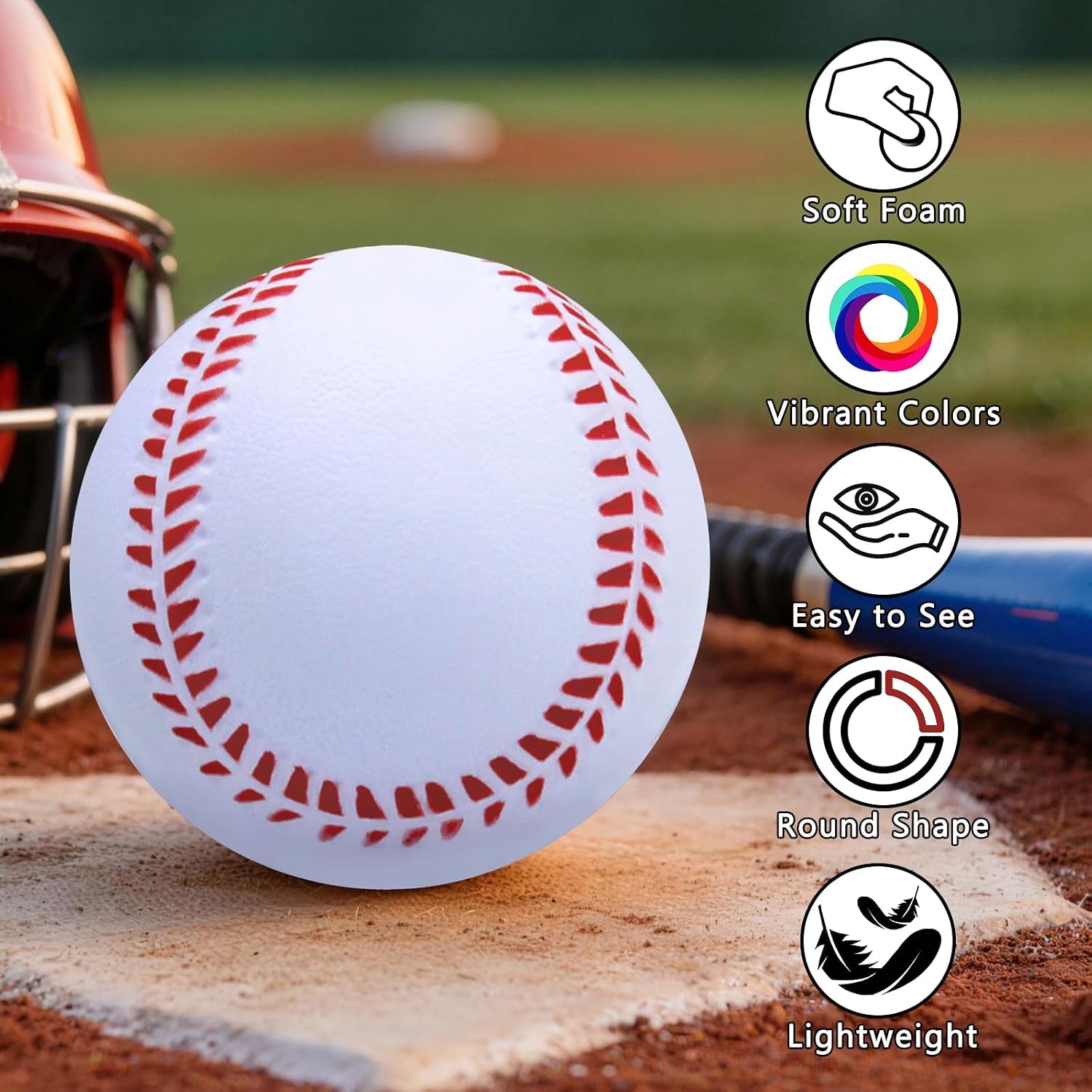 Foam Softballs,6 Pack 11 Inch Soft Softball for Beginner | Oversize Foam Baseballs with Mesh Bag for Indoor Outdoor Safely Training,Hitting Practice,Batting,Pitching,Unmarked