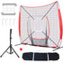 7 X 7 Ft. Baseball Softball Practice Net, Portable Baseball Training Net for Hitting Batting Catching Pitching