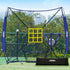 Baseball Softball Practice Combo - 7 X 7 Feet Net Tee Caddy 12 Pack Baseballs Set, Upgraded Vivid Strike Zone, Baseball Backstop Practice Net for Hitting Pitching Batting Catching