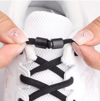 Elastic No Tie Shoelaces Semicircle Shoe Laces for Kids and Adult Sneakers Shoelace Quick Lazy Metal Lock Laces Shoe Strings