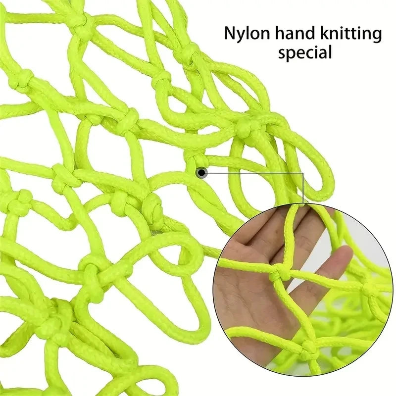 50CM Standard Luminous Basketball Net, Green Fluorescent Basketball Net, Self Luminous Children&