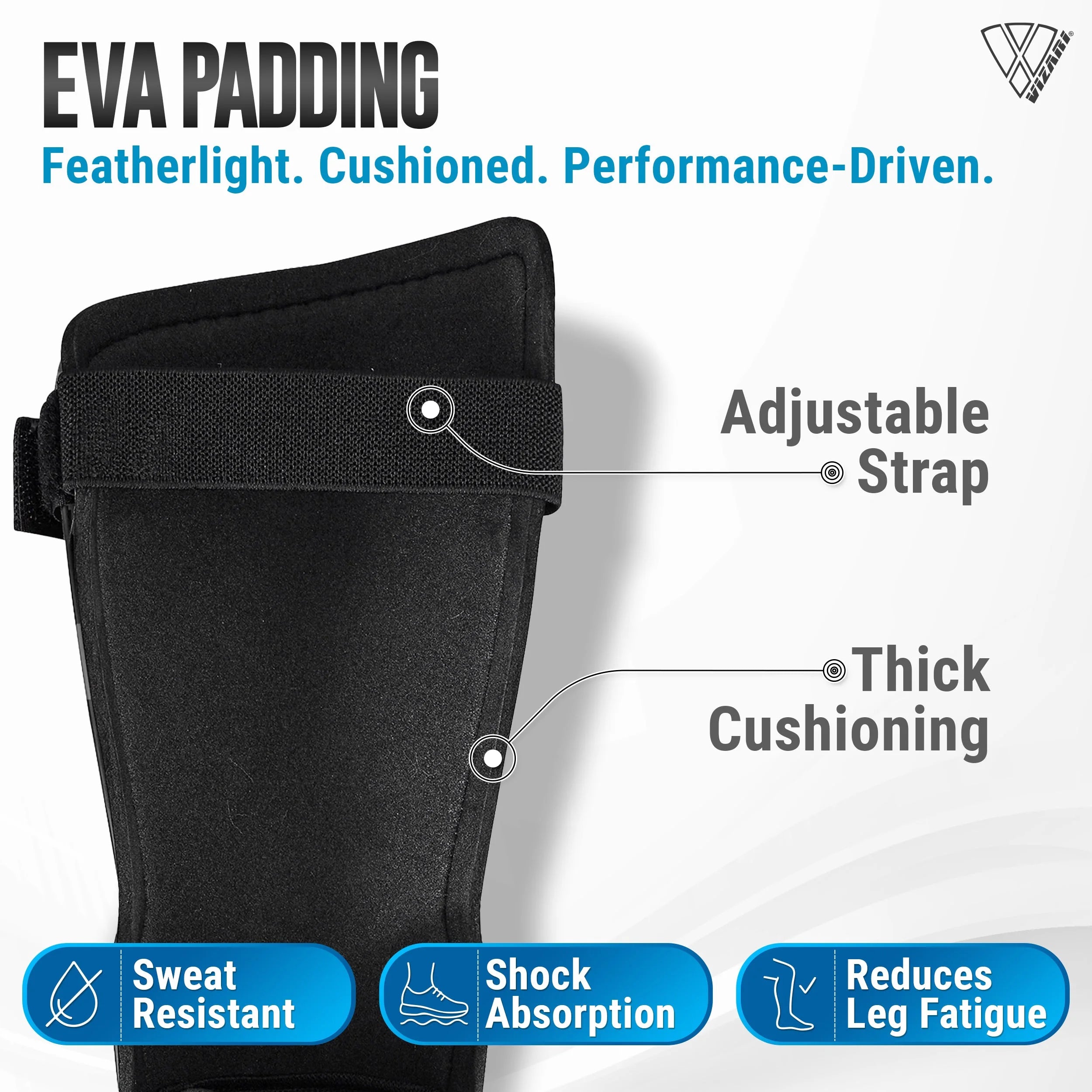 Malaga Shin Guards with Ankle Protection for Kids, Youth, and Adults | Lightweight Soccer Pads for Boys and Girls Ages 3+ - SKY/YELLOW, L