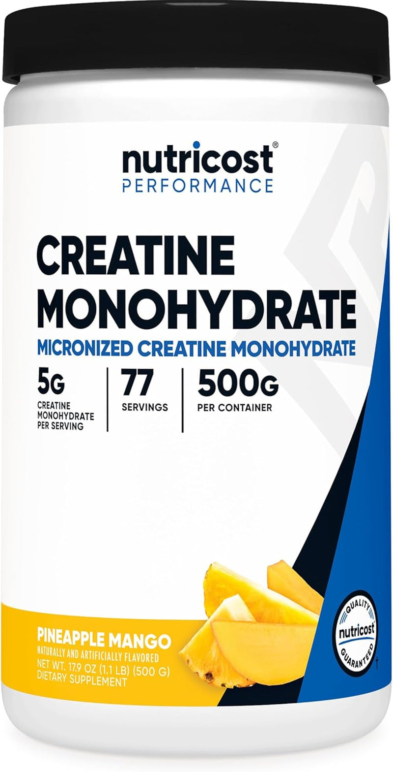Creatine Monohydrate Powder (Pineapple Mango, 500G), Micronized | Vegan, Gmo-Free, Gluten Free