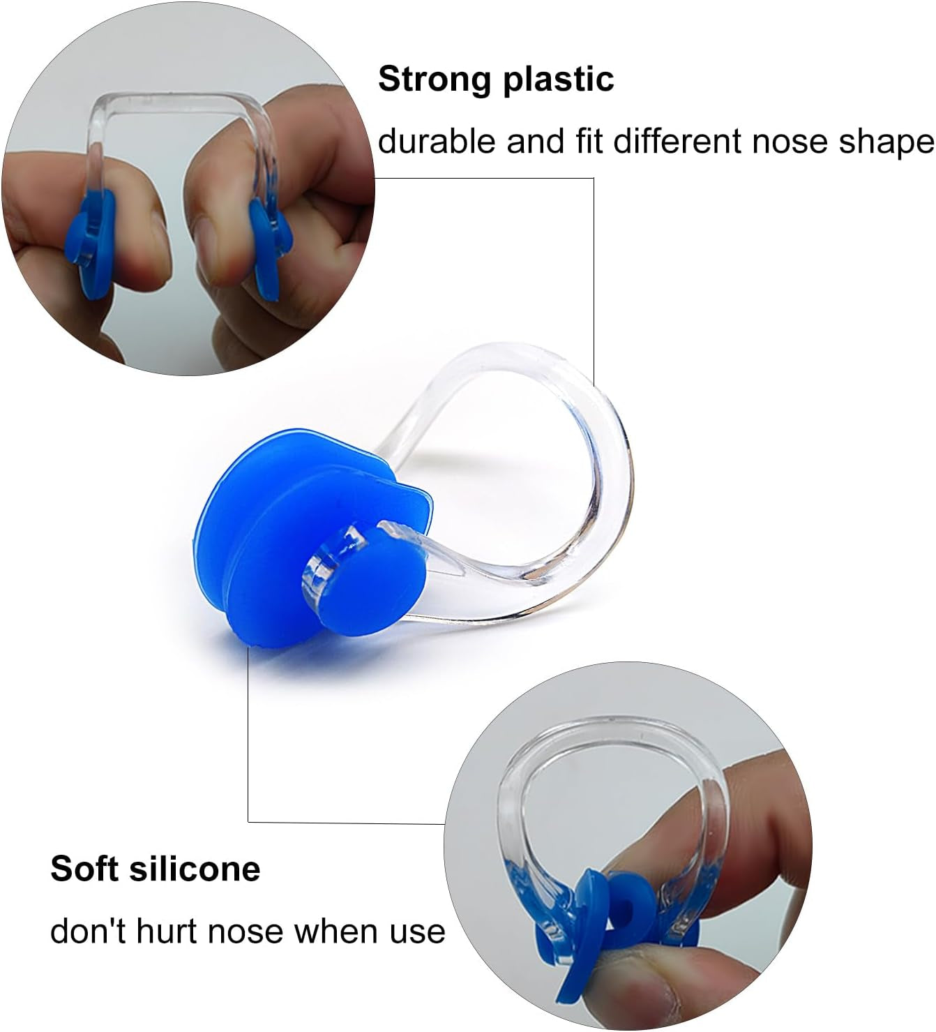 12Pcs Silicone Swimming Nose Plugs for Kids Age 7+ Adults | Block the Water Out of Nose Don'T Feel Hurt Fit for Different Nose Shape 6 Color Match Your Swimsuits