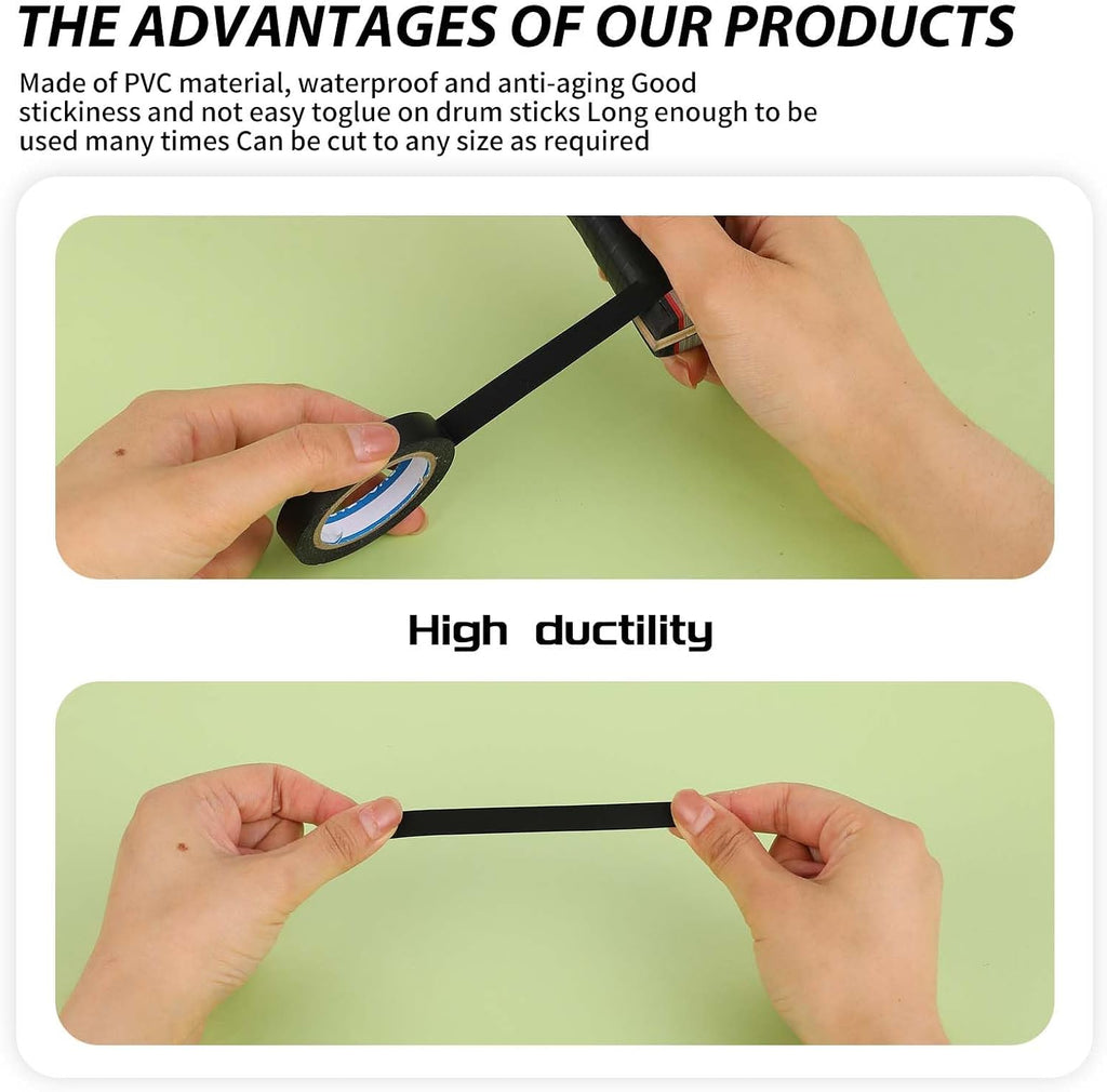2 Rolls Grip Finishing Tape, 0.39 Inch × 11 Yards PVC Tennis Badminton Racquet Grip Tape Tennis Racket Wrap Grip Accessories Vinyl Extra Raquet Finishing Grip Sticky Seal for Tennis Badminton