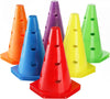 24 Pack Plastic Agility Cones, 9 Inch Soccer Cones Training Agility Field Marker Plastic Traffic Cone for Training, Football Basketball Drills, Traffic, Activity, Party, Indoor Outdoor Games