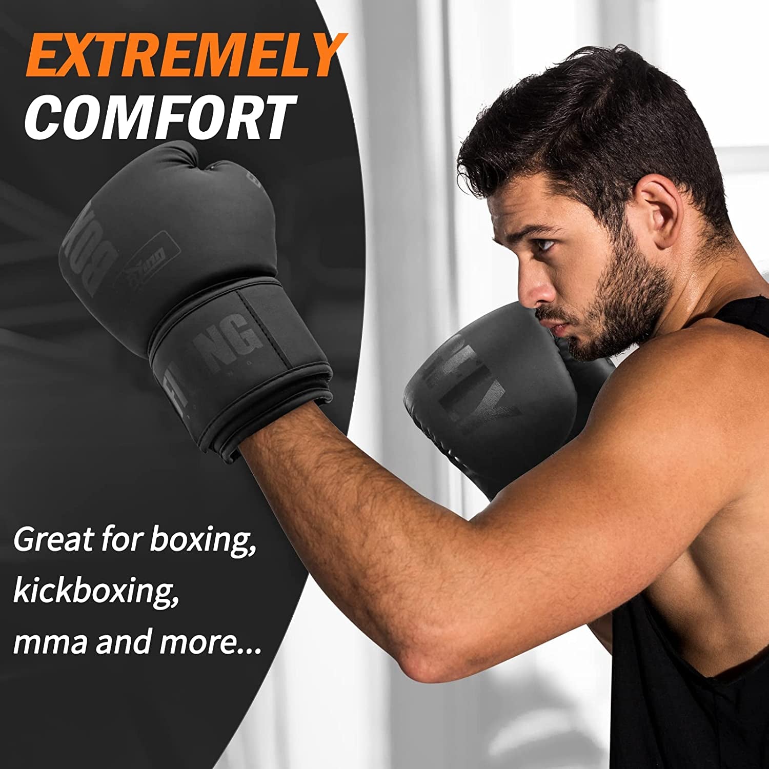 Boxing Gloves for Men Women Adults | Multi Layered Padding,Breathable Palm,For Training,Sparring,Muay Thai,Fighting,Kickboxing, Mixed Martial Arts,Mma,Heavy Bag