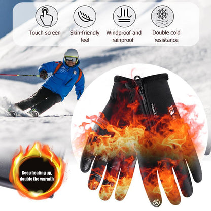 Winter Cycling Gloves Touch Screen Windproof Warm Anti-Slip Gloves for Men Women