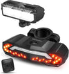 Bike Light Set with Bike Horn Alarm, Remote Control Bike Tail Light with Turn Signals and Brake Light Bike Alarm Horn, Bike Headlight for Night Riding, Rechargeable Rear and Front Bike Light