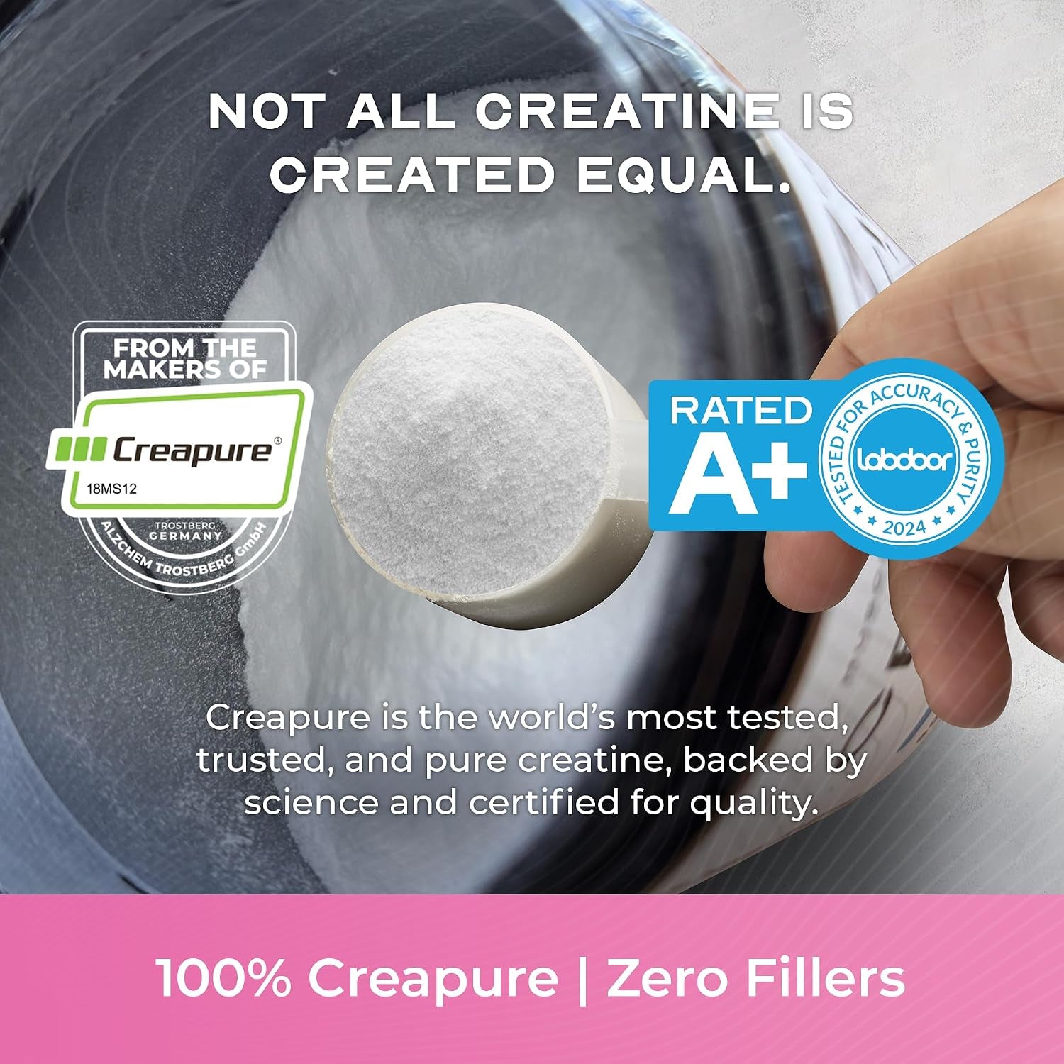 Creapure Creatine Monohydrate Powder, Watermelon (300G) | Vegan, Non-Gmo, Keto Friendly Mass Gainer, Muscle Recovery Supplement & Trusted Creatine for Muscle Growth, Creatine Powder