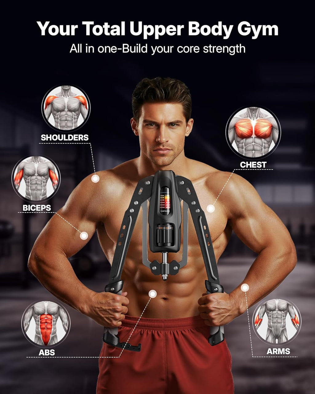 Twister Arm Trainer, 22-440Lb Hydraulic Power Forearm Strengthener | Adjustable Home Chest Expander, Shoulder Muscle Training Fitness Equipment, Arm Enhanced Exercise Strengthener
