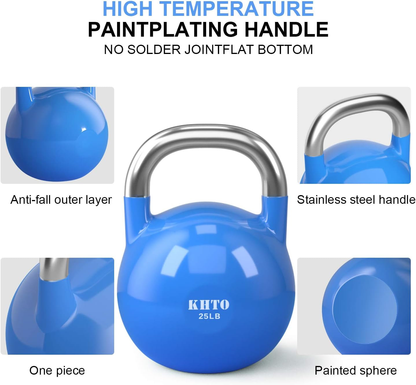 Kettle Bells – Competition Kettlebell 50 LB – Professional Grade Kettlebell for Fitness, Weightlifting, Core Training – Durable and Strong Design – 10-50 LB Color-Coded Collection