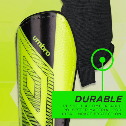 Ceramica Peewee Stirrup Soccer Shin Guards for Kids, Bright Yellow