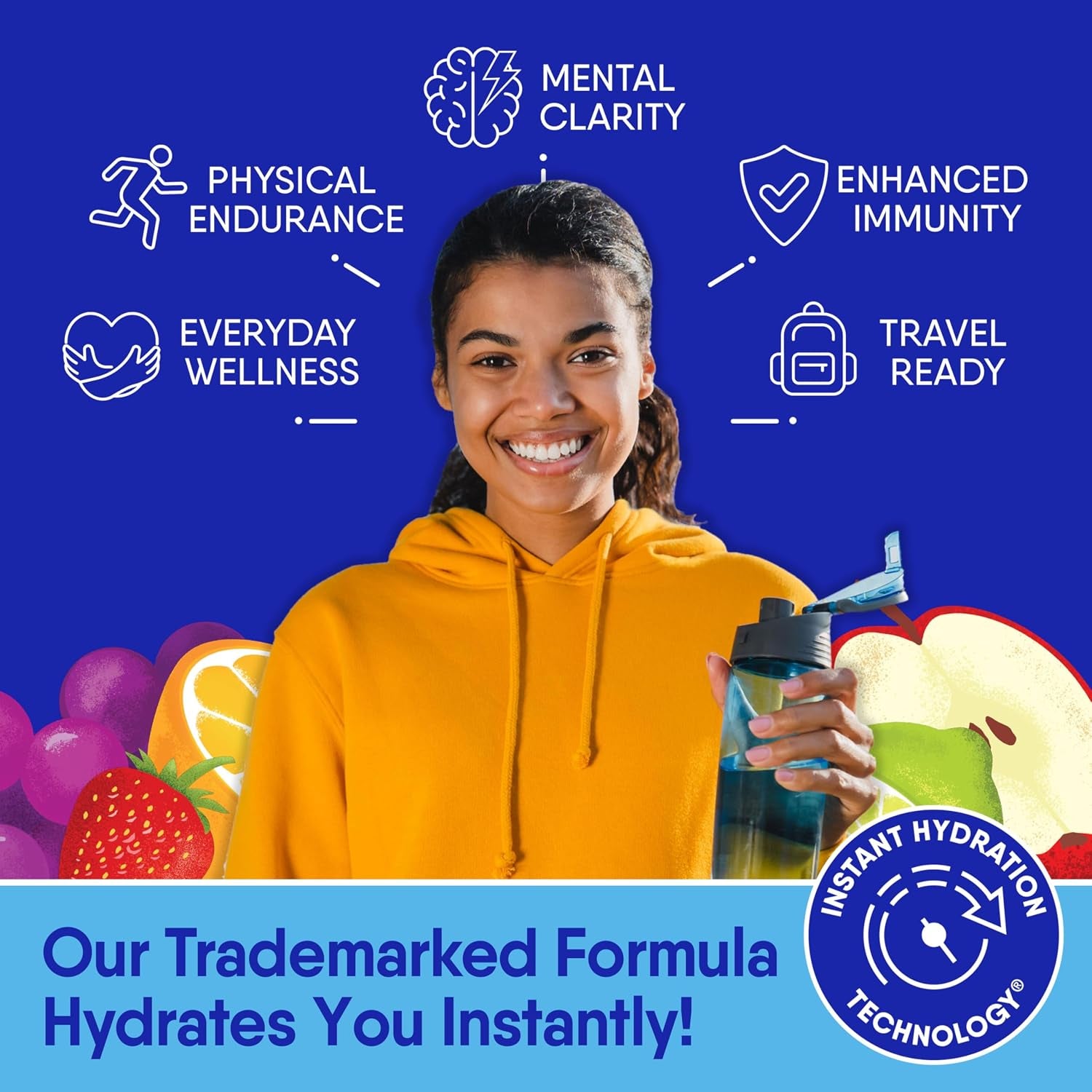 Sugar Free Electrolytes Powder - Lemonade Mixed, 15 Packs | Low Sodium Instant Hydration Daily Drink Mix; Water Flavor Packet Singles with Vitamin D