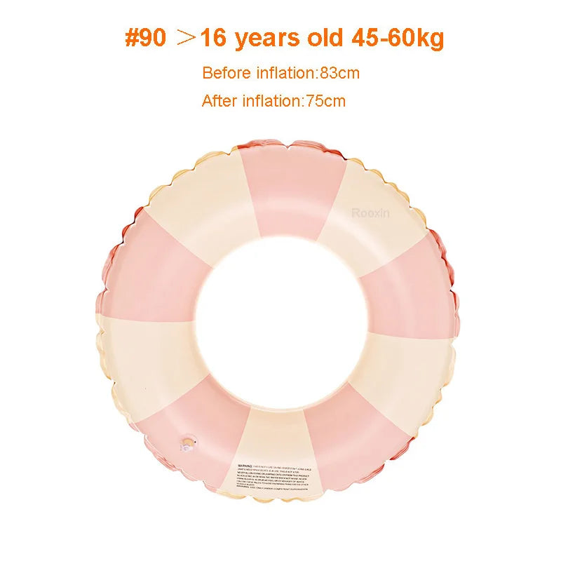 Donut Swimming Ring Inflatable Pool Float for Adult Swimming Circle Swim Tube Water Sports Swim Accessory Swim Float