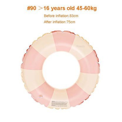 Donut Swimming Ring Inflatable Pool Float for Adult Swimming Circle Swim Tube Water Sports Swim Accessory Swim Float