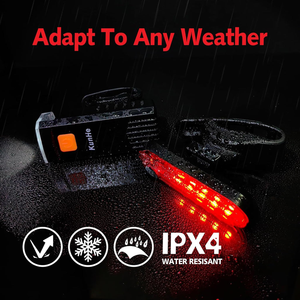USB-C Rechargeable Bike Lights Front and Rear(2Or4Or10Or20 Packs) Night Riding for Kids &Adults 3 Lights Modes Used as a Safety Indicator Light for Skateboards Strollers and Wheelchairs