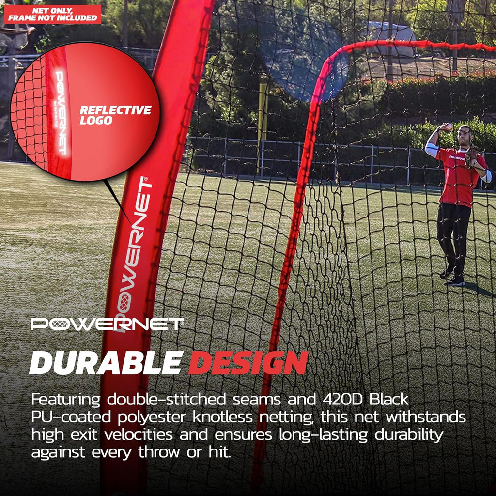 4X7 FT Portable Infielder Training NET ONLY, Softball Baseball Replacement Practice Net for Pitching and Hitting, Ball Catcher Pocket, 28 SQFT Protection, Team Colors
