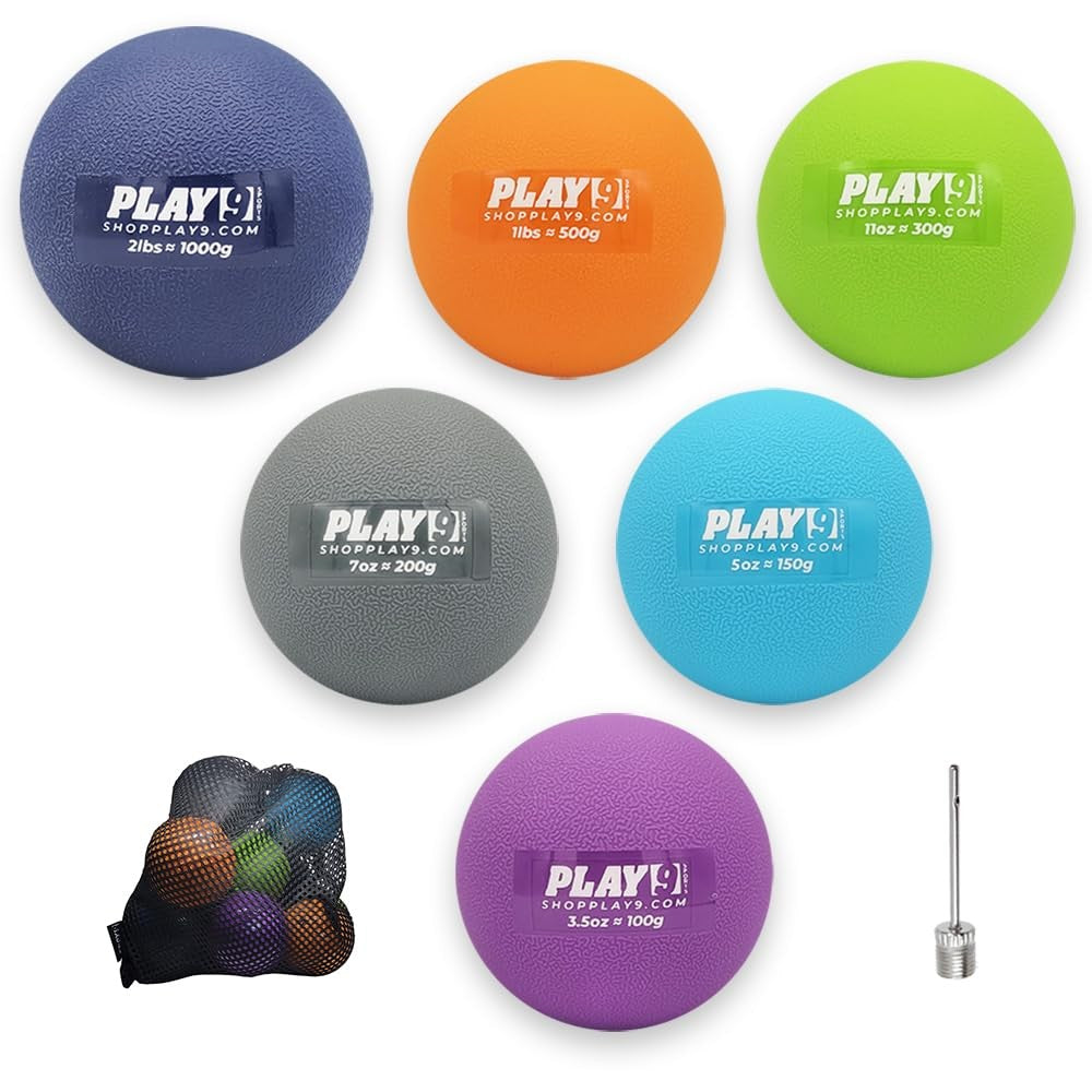 Weighted Baseball Training Balls Set of 6 Plyo Balls for Skill Development