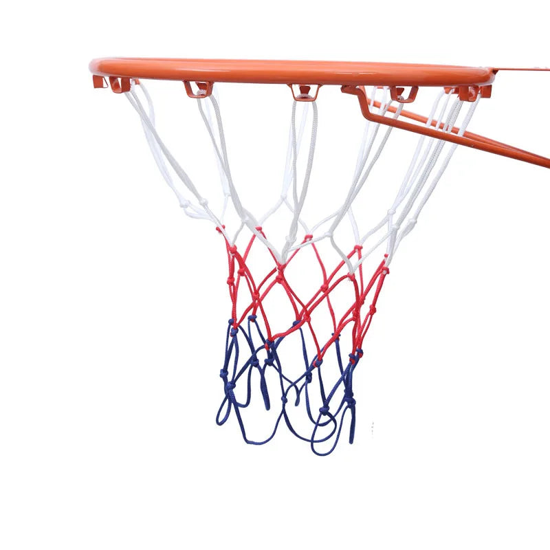 1-3X Standard Basketball Net Durable Polypropylene Fiber Outdoor Sports Basketball Tri-Color Basketball Net Mesh Replacement