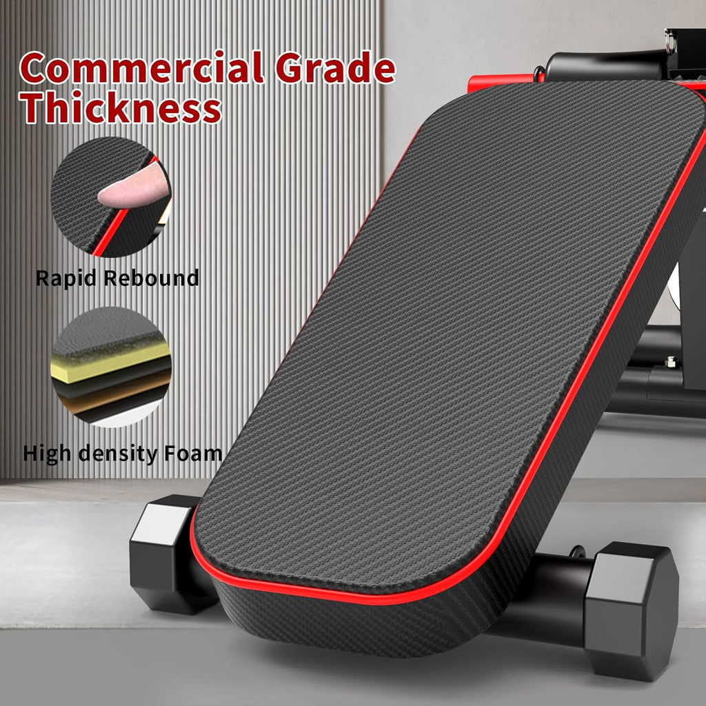 Adjustable Weight Bench for Home Gym Full Body Strength Training | Load 1050Lbs|8+3 Angle Positions|High-Density Cushion|Commercial Steel Frame|Assembly Free | Foldable | Space Saving