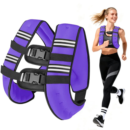 Weighted Vest Pink 12 Lb Weight Vest for Woman Men Sport Weighted Vest with Reflective Stripe Adjustable Buckle Straps Mesh Pocket for Strength Training Running