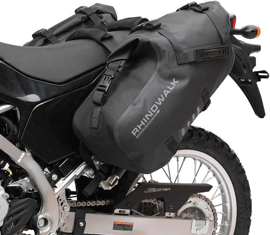Motorcycle Saddle Bags Waterproof Anti-Vibration Motor Side Bags Shoulder Bag Motorbike Panniers 18L(9L*2) for Most Adventure and Sport Motorcycle Racks-1 Pair