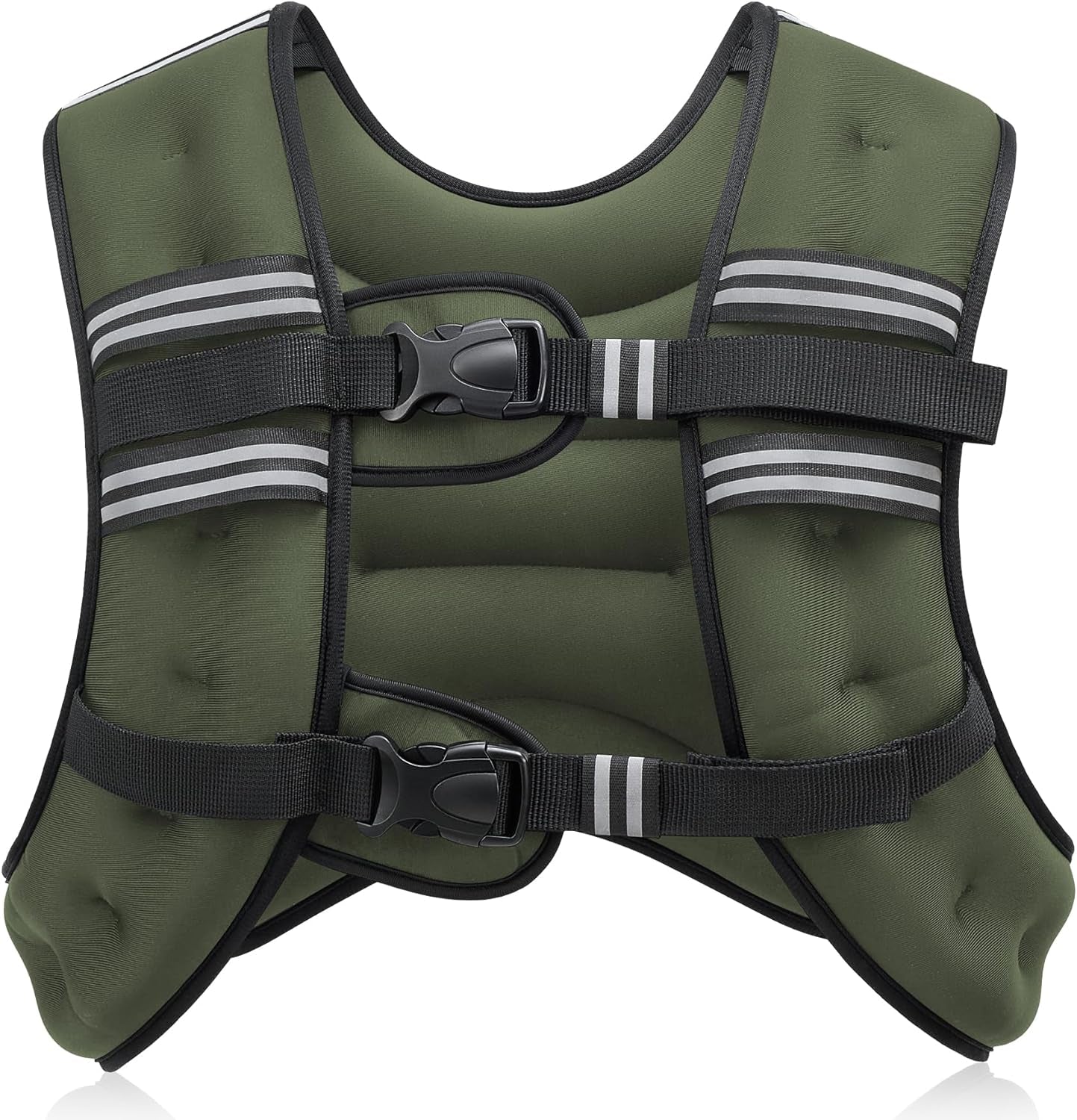 Weighted Vest, 6Lb/8Lb/12Lb/16Lb/20Lb/25Lb/30Lb Weight Vest with Reflective Stripe for Workout, Strength Training, Running, Fitness, Muscle Building, Weight Loss, Weightlifting
