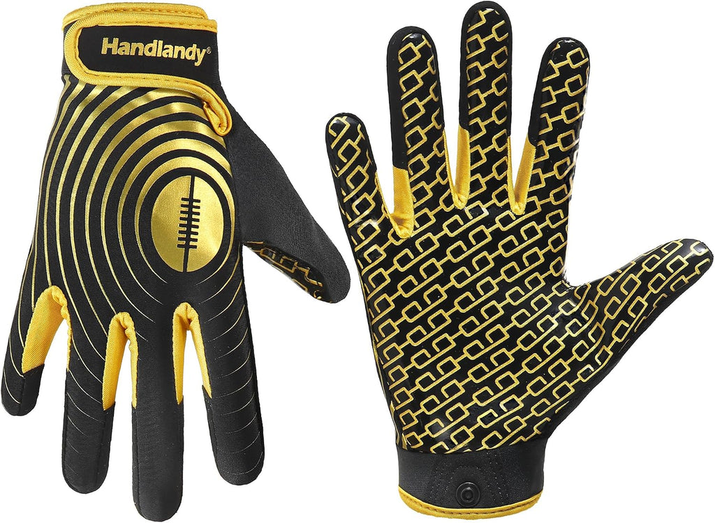 Football Gloves Men, Sticky Wide Receiver Grip Gloves, Hot Pink Stretch Fit Football Gloves Adult