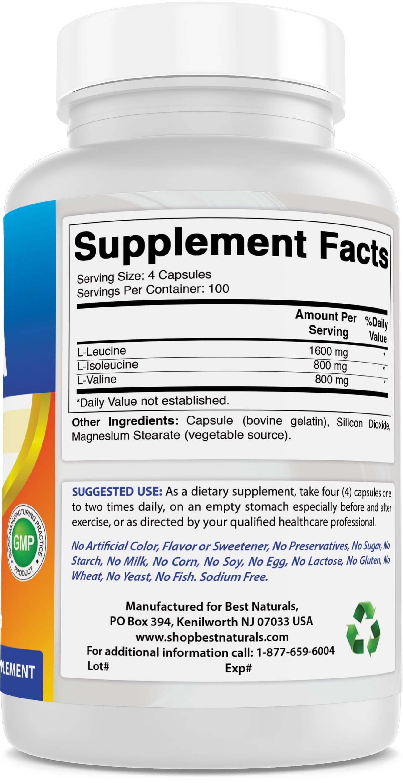 BCAA 3200 Mg per Serving 400 Capsules