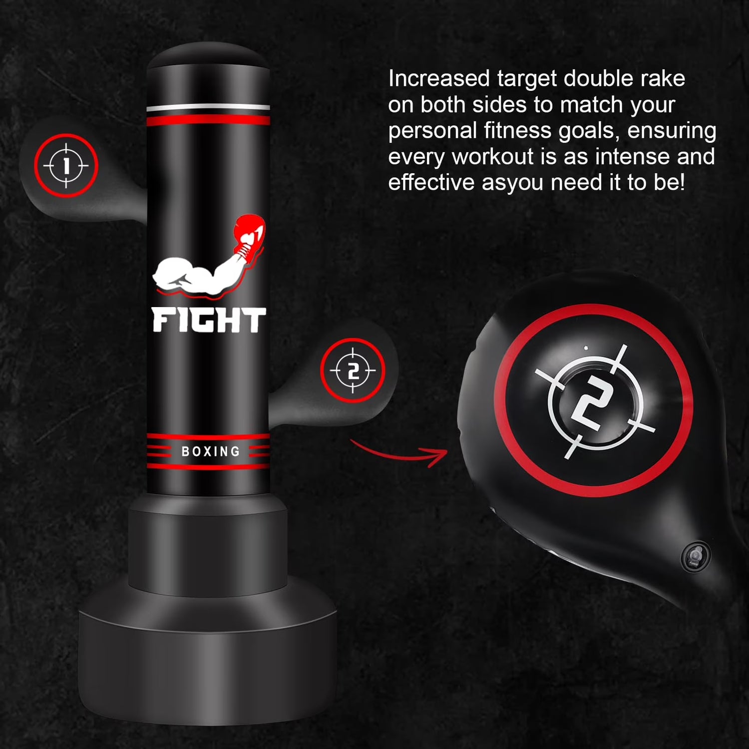 Heavy Punching Bag for Adults Teens, Heavy Bags for Boxing Freestanding with Gloves, Pump and Jump Rope, Boxing Reflex Ball for Men Training Equipment MMA Fitness Home Gym