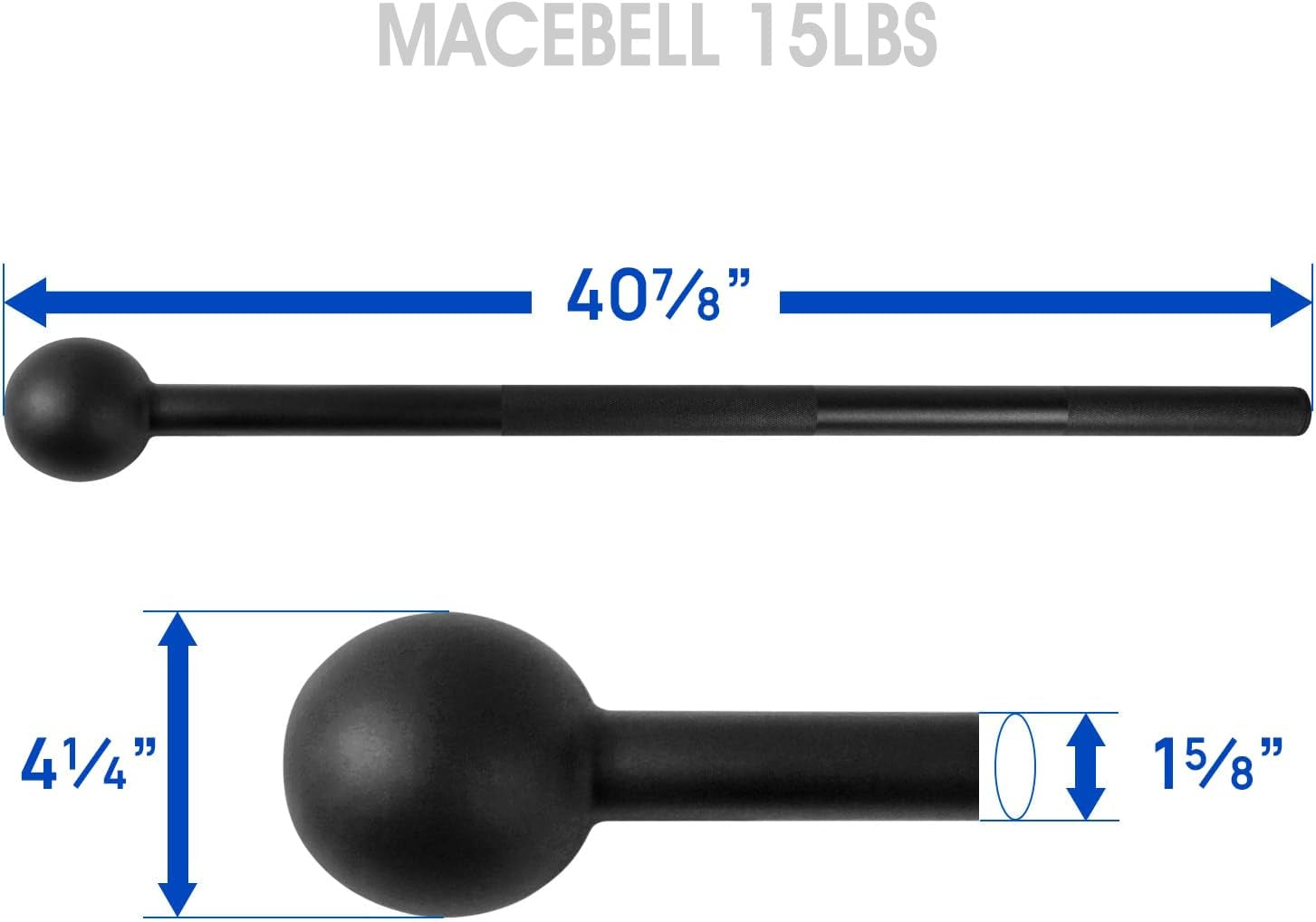 Steel Mace Bell for Strength Training, Support Full Body, Muscles, Shoulder, Grips &amp; Forearms Workouts, Stretching 5, 7, 10, 15, 20, 25, 30 LB for Woman &amp; Man