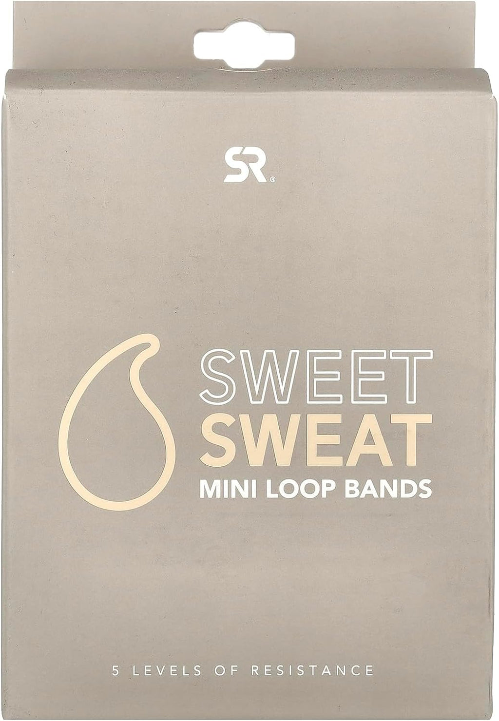 Sweet Sweat® Mini Loop Hip Bands with 5 Levels of Resistance (Toned) | Hip Booty Bands for Squats Lunges Physical Therapy Yoga Pilates Rehab and Home Workout | Non-Latex Elastic Bands W/ Carry-Bag